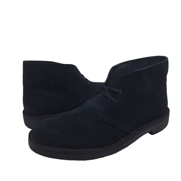 Clarks Men's NEW Black Suede Desert Boots Chukka Lace-Up Size10M - Picture 13 of 13
